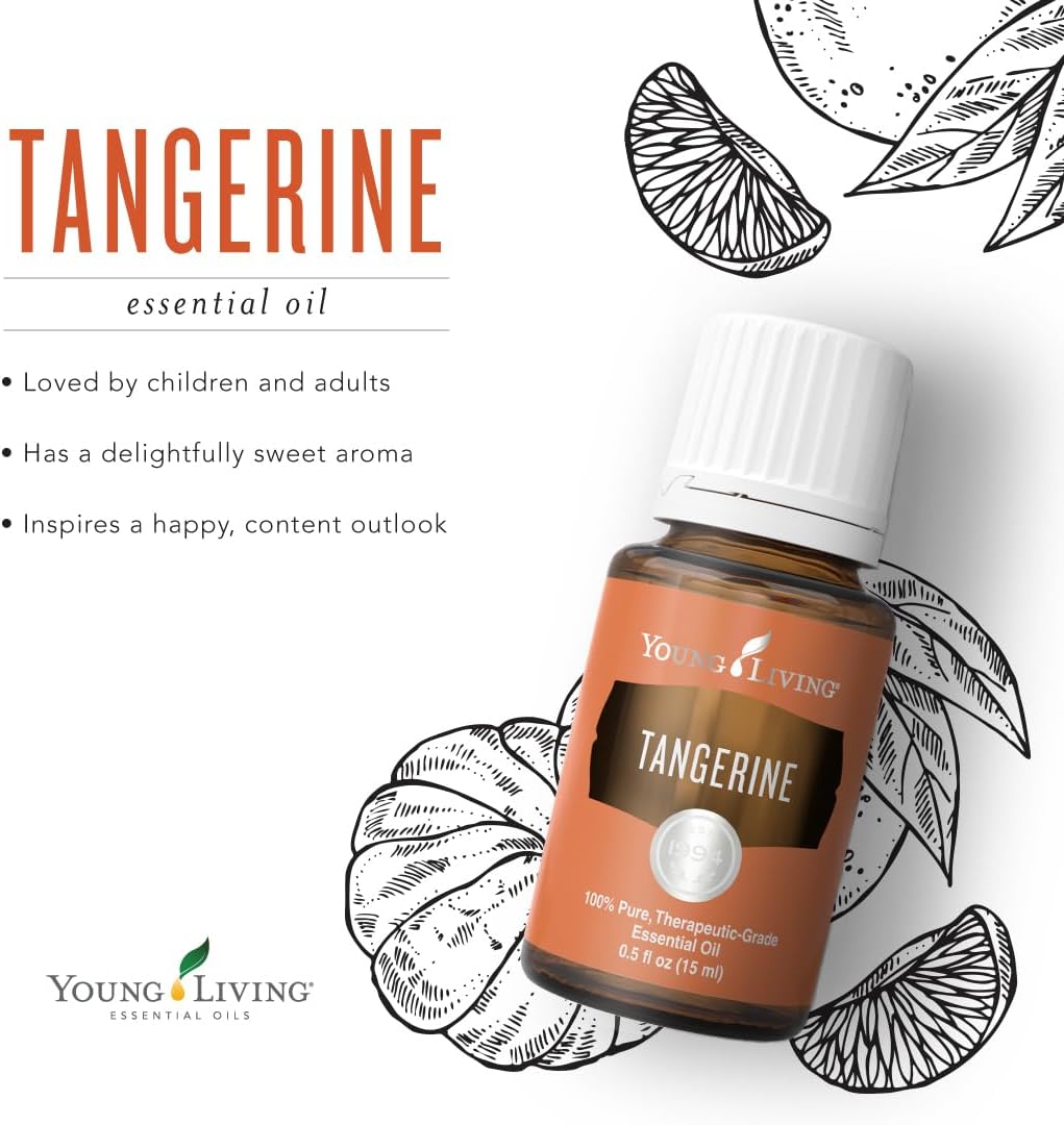 Oli Essenziali YOUNG LIVING - Mandarino (Tangerine) - 15ml - Sweet, Citrus Flavor, Provide Digestive, Lymphatic