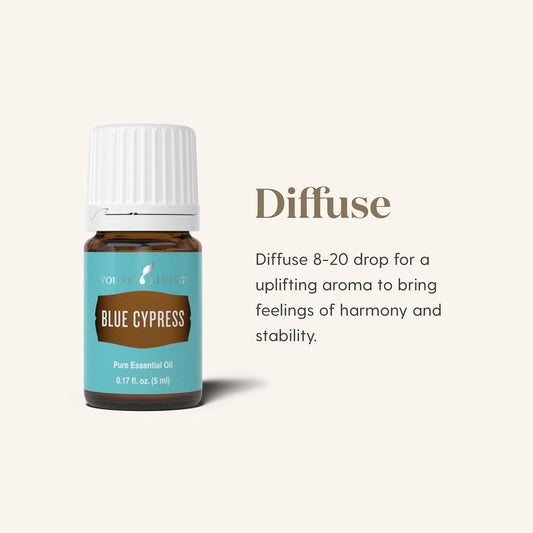 Oli Essenziali YOUNG LIVING - Cipresso Blu (Blue Cypress) - 5ml - 39080 - Uplifting Aroma for Outdoor Activities | Daily Facial Cleansing
