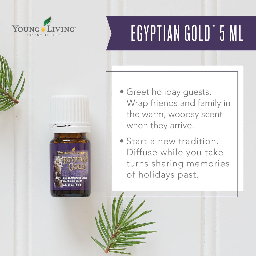 Oli Essenziali YOUNG LIVING - Oro egiziano (Egyptian Gold) - 5ml - 32378 - Aromatic Devotion Blend | Exotic Musky Aroma | Spiritual Aromatherapy