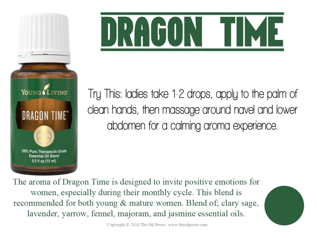 Oli Essenziali YOUNG LIVING - Tempo del drago (Dragon Time) - 15ml - 33292 - Calming, Relaxing, & Grounding
