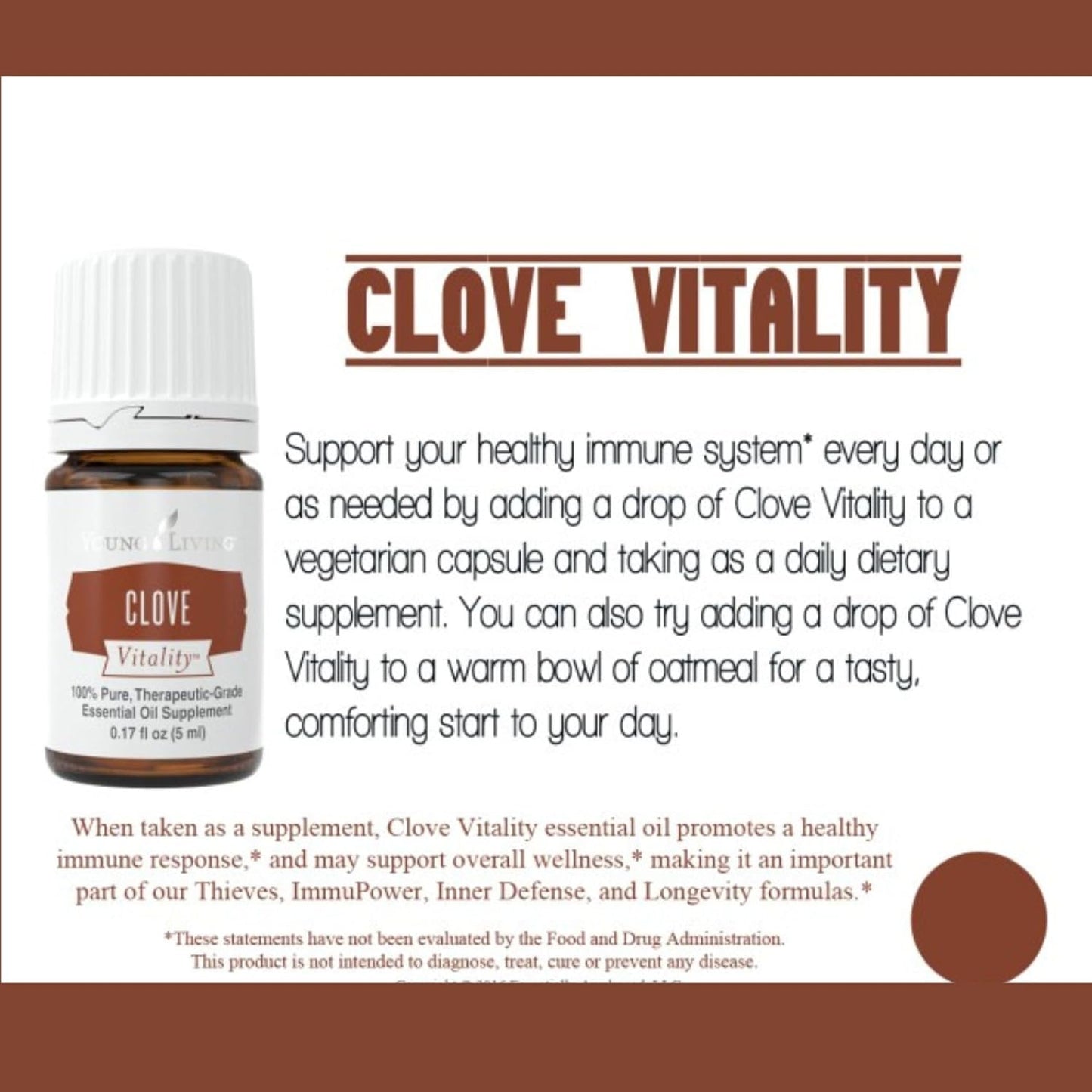 Young Living Essential Oils - Clove+ (Chiodi di garofano+) - 5ml - ietary Antioxidant & Immune Support