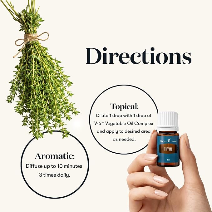 Oli Essenziali YOUNG LIVING - Timo (Thyme) - 15ml - 36536 - Culinary Essential Oil for Recipes, Seasonings & Kitchen Use