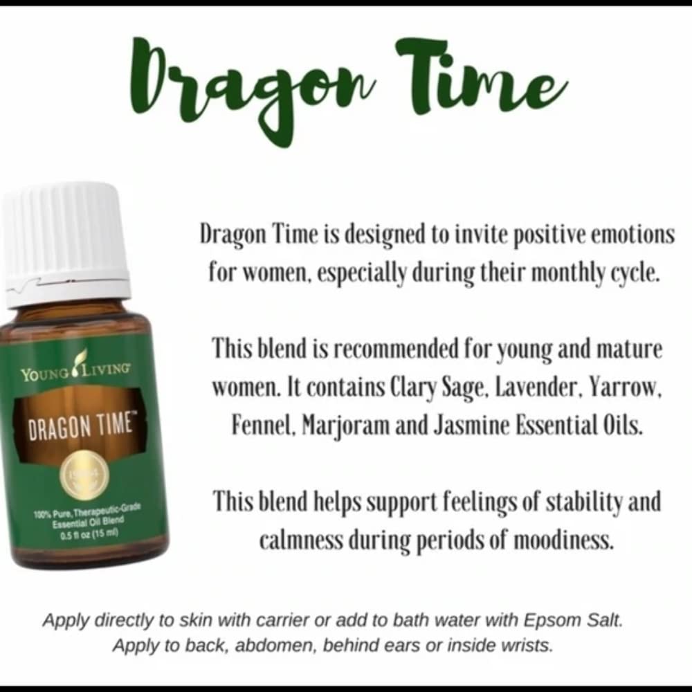 Oli Essenziali YOUNG LIVING - Tempo del drago (Dragon Time) - 15ml - 33292 - Calming, Relaxing, & Grounding