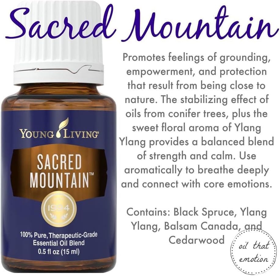 Oli Essenziali YOUNG LIVING - Montagna Sacra (Sacred Mountain) - 15ml - 33319 - Inspiring and Grounding Aroma | Perfect for Diffusers or Topical Use
