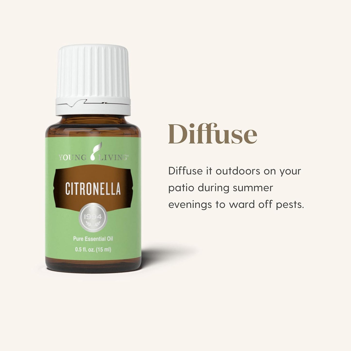 Young Living Essential Oils - Citronella - 15ml - Create a More Invigorating Outdoor Environment