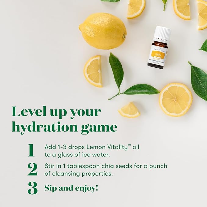 Young Living Essential Oils - Lemon (Limone) - 5ml - 562508 - Enhance Dishes & Beverages with Bright