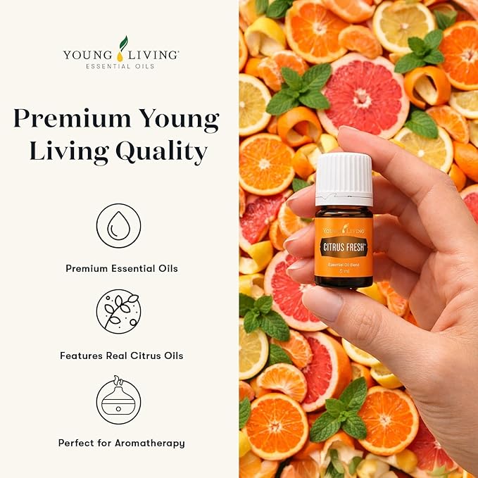Oli Essenziali YOUNG LIVING - Young Living Citrus Fresh - 15ml - 32058 - Aroma with Orange, Grapefruit, Mandarin, Lemon