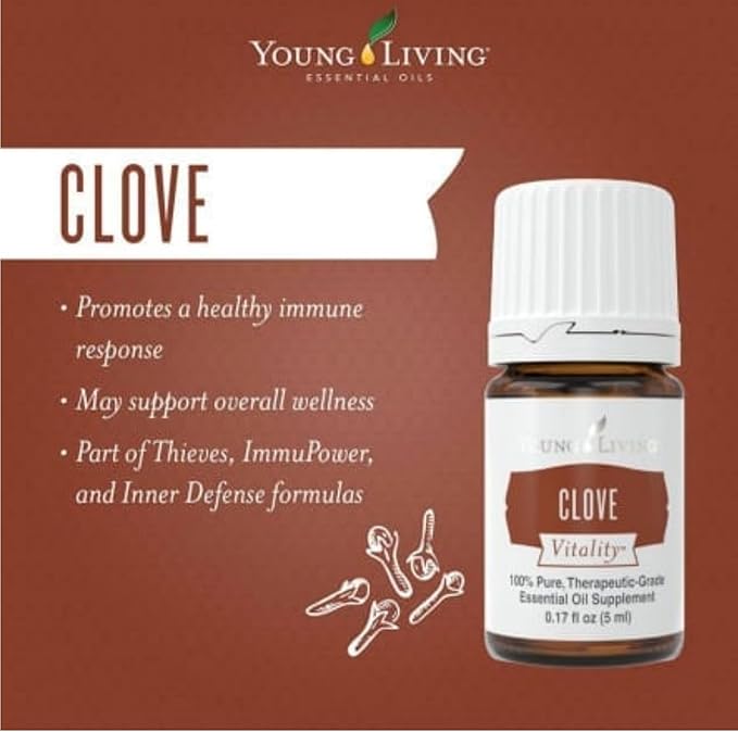 Young Living Essential Oils - Clove+ (Chiodi di garofano+) - 5ml - ietary Antioxidant & Immune Support
