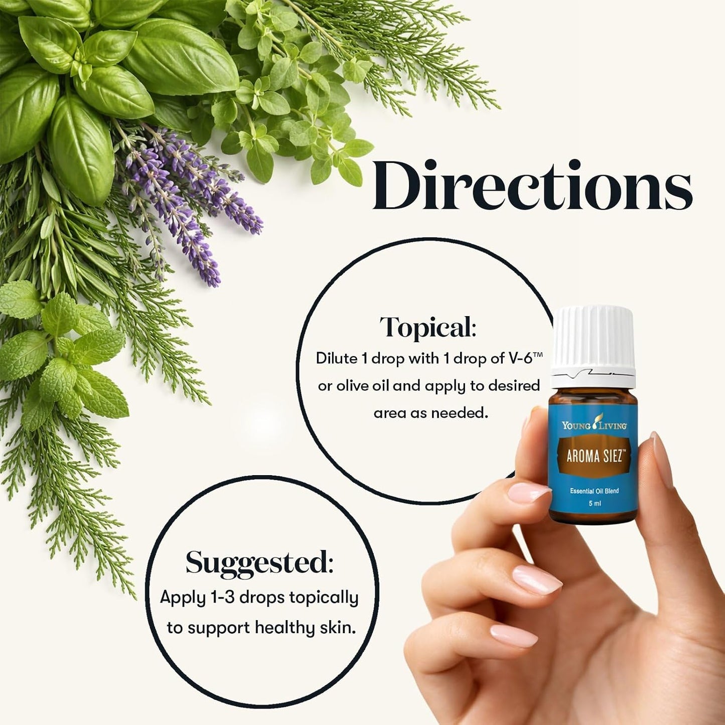 Oli Essenziali YOUNG LIVING - Aroma Siez - 15ml - 37416 - Lavender, Peppermint & Basil Blend