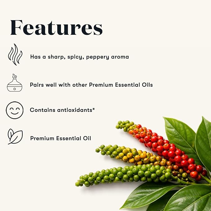 Oli Essenziali YOUNG LIVING - Black Pepper - 5ml - 33040 - Antioxidant Properties & Digestive Support