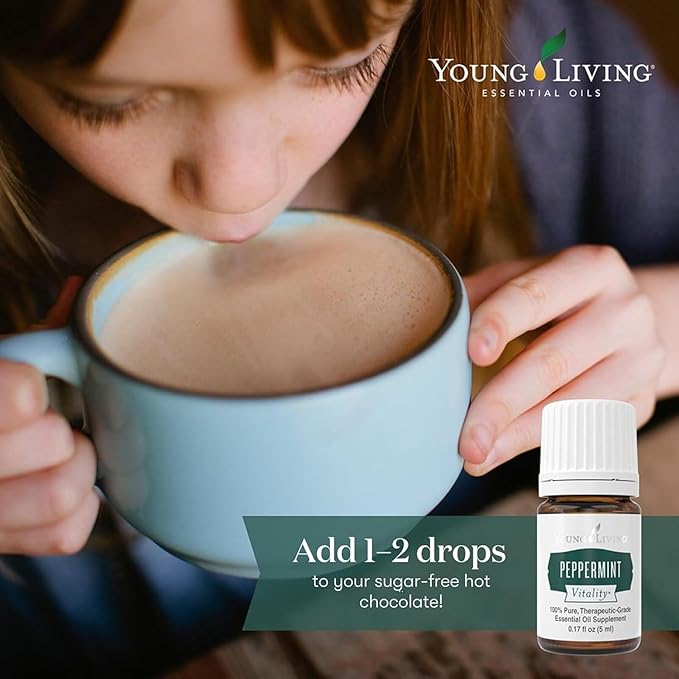 Young Living Essential Oils - Peppermint+ (Menta piperita) - 5ml - 562808 - Fresh Minty Aroma and Cooling Sensation