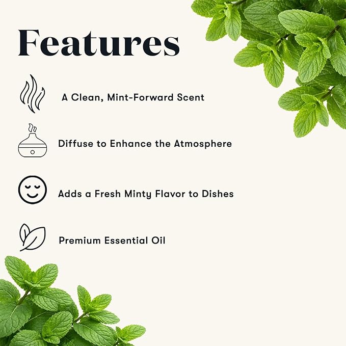 Young Living Essential Oils - Peppermint+ (Menta piperita) - 5ml - 562808 - Fresh Minty Aroma and Cooling Sensation