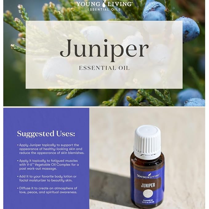 Oli Essenziali YOUNG LIVING - Ginepro (Juniper) - 15ml - 33278 - Enhances Feelings of Peace & Well-Being