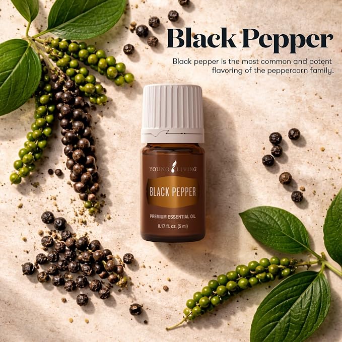 Oli Essenziali YOUNG LIVING - Black Pepper - 5ml - 33040 - Antioxidant Properties & Digestive Support