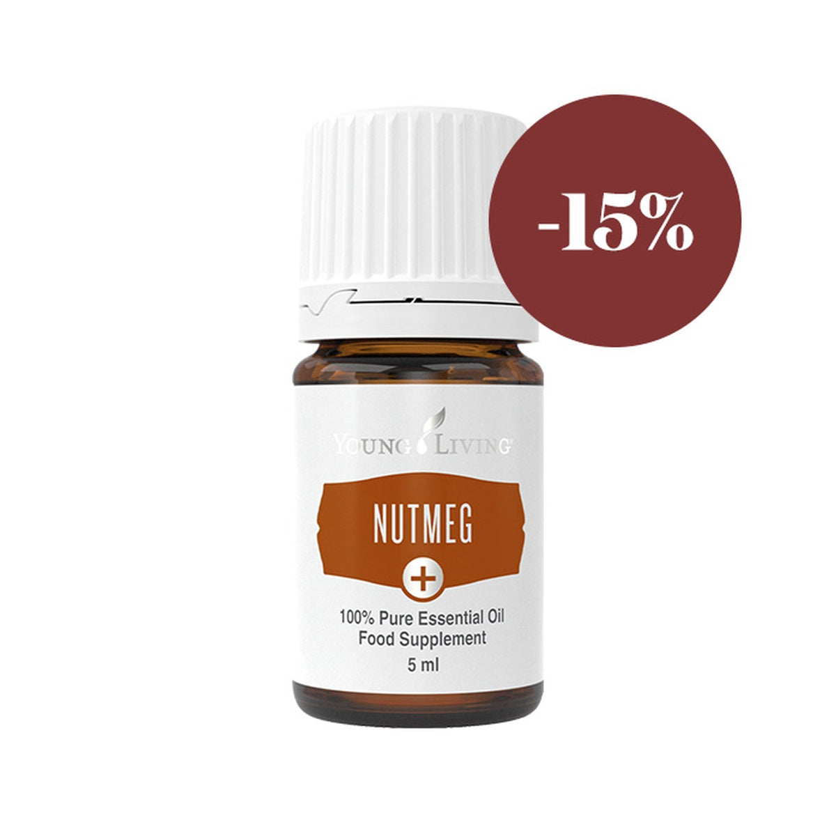 Young Living Essential Oils - Nutmeg vitality (Noce moscata+) - 5ml - 563308 - Oil with Rich, Sweetly Spiced Fragrance