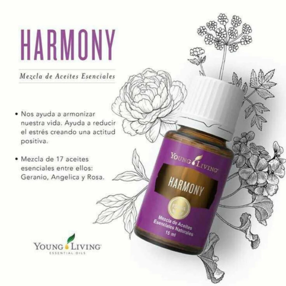 Oli Essenziali YOUNG LIVING - Armonia (Harmony) - 15ml - 37418 - Balancing Fragrance for Home